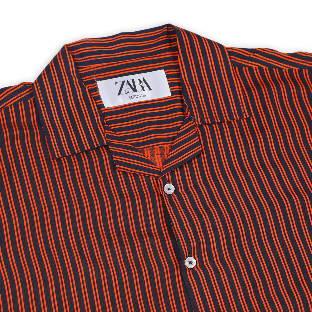 ZARA Men's Linen Half Sleeves Shirt - Orange, Men's Shirts, Chase Value, Chase Value