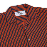 ZARA Men's Linen Half Sleeves Shirt - Orange, Men's Shirts, Chase Value, Chase Value