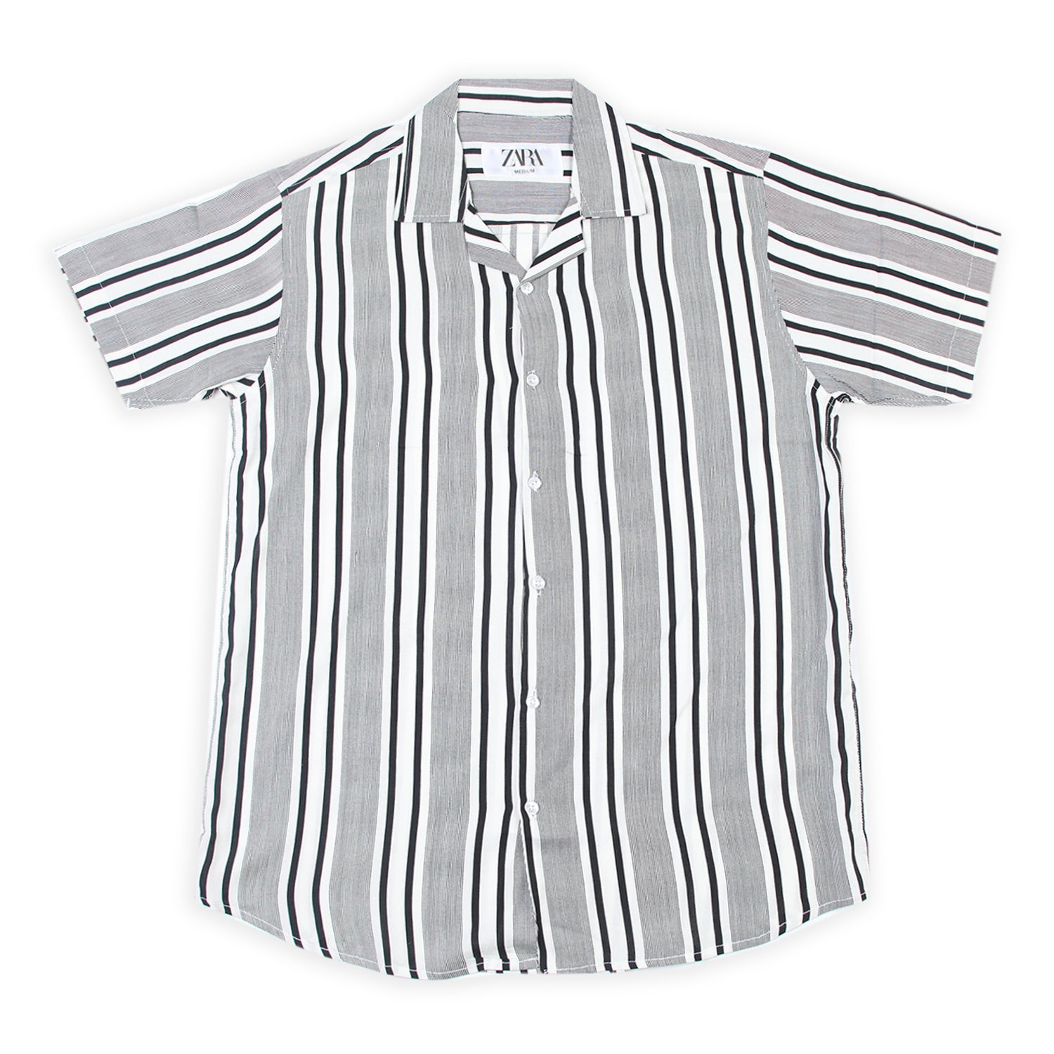 ZARA Men's Linen Half Sleeves Shirt - Grey, Men's Shirts, Chase Value, Chase Value