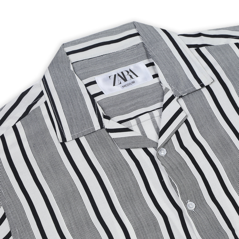 ZARA Men's Linen Half Sleeves Shirt - Grey, Men's Shirts, Chase Value, Chase Value