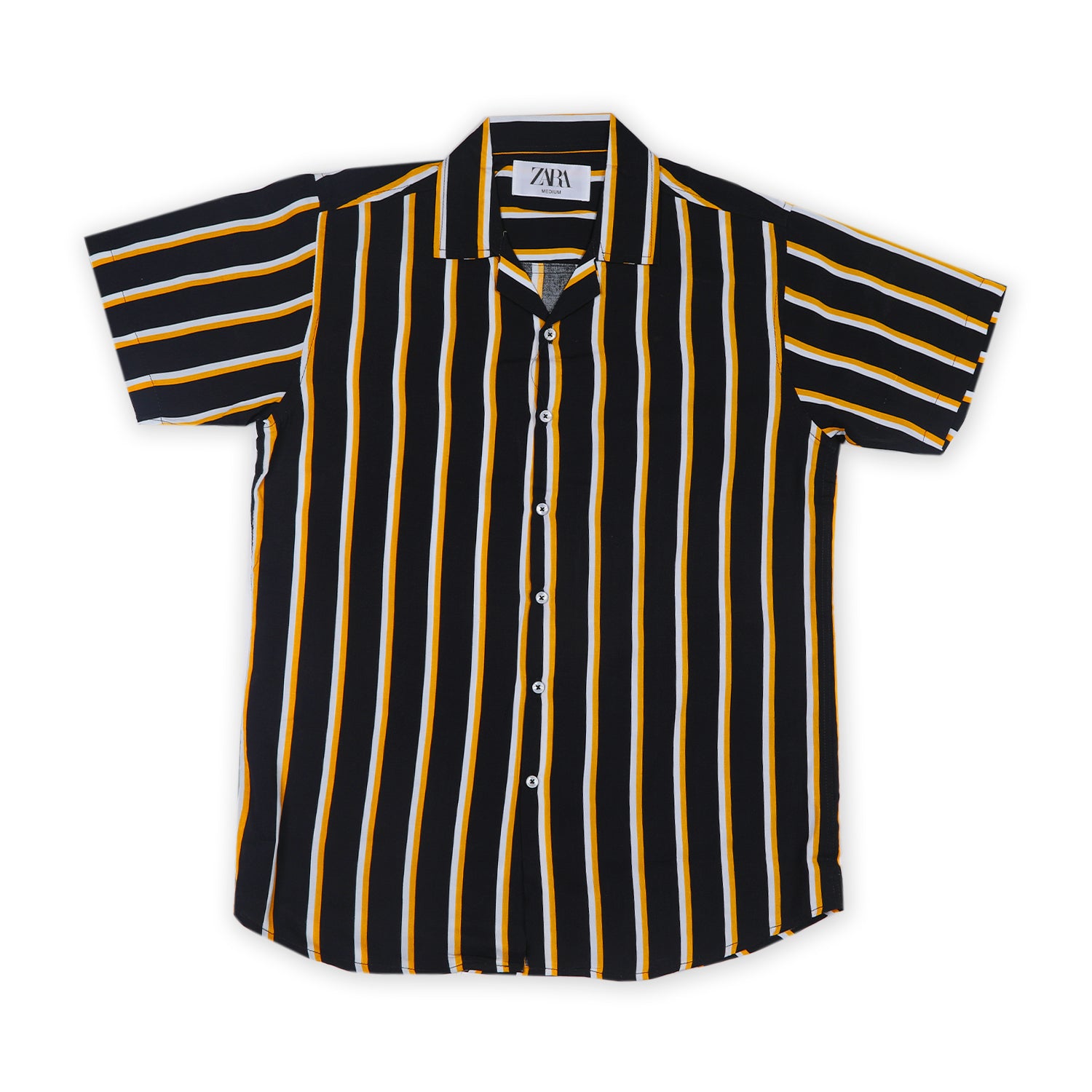 ZARA Men's Linen Half Sleeves Shirt - Black, Men's Shirts, Chase Value, Chase Value