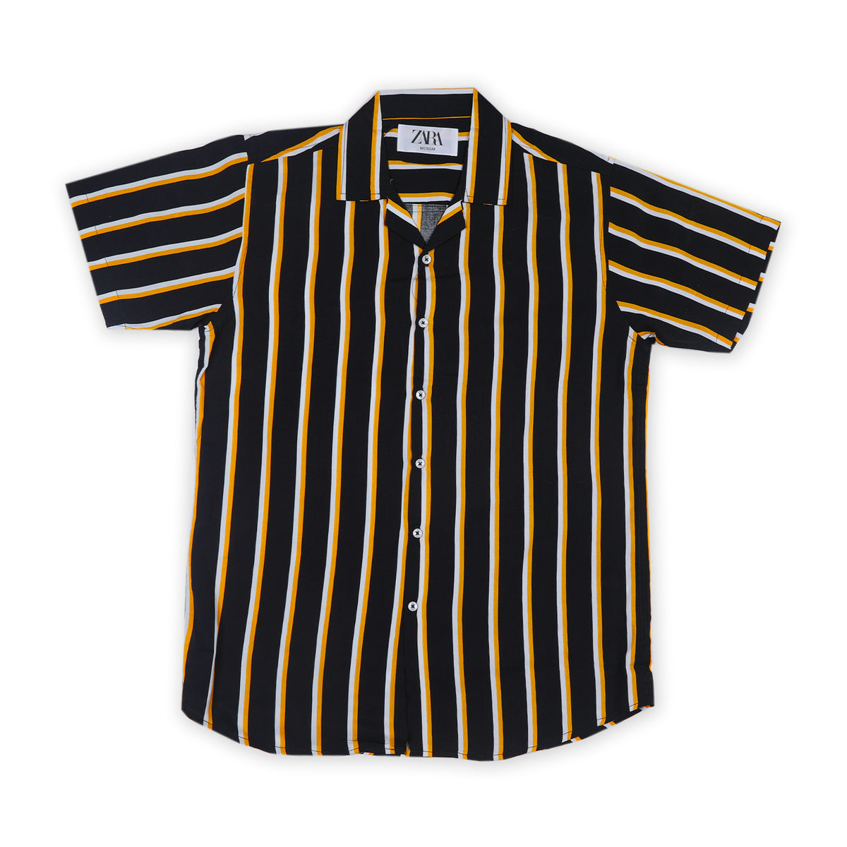 ZARA Men's Linen Half Sleeves Shirt - Black, Men's Shirts, Chase Value, Chase Value