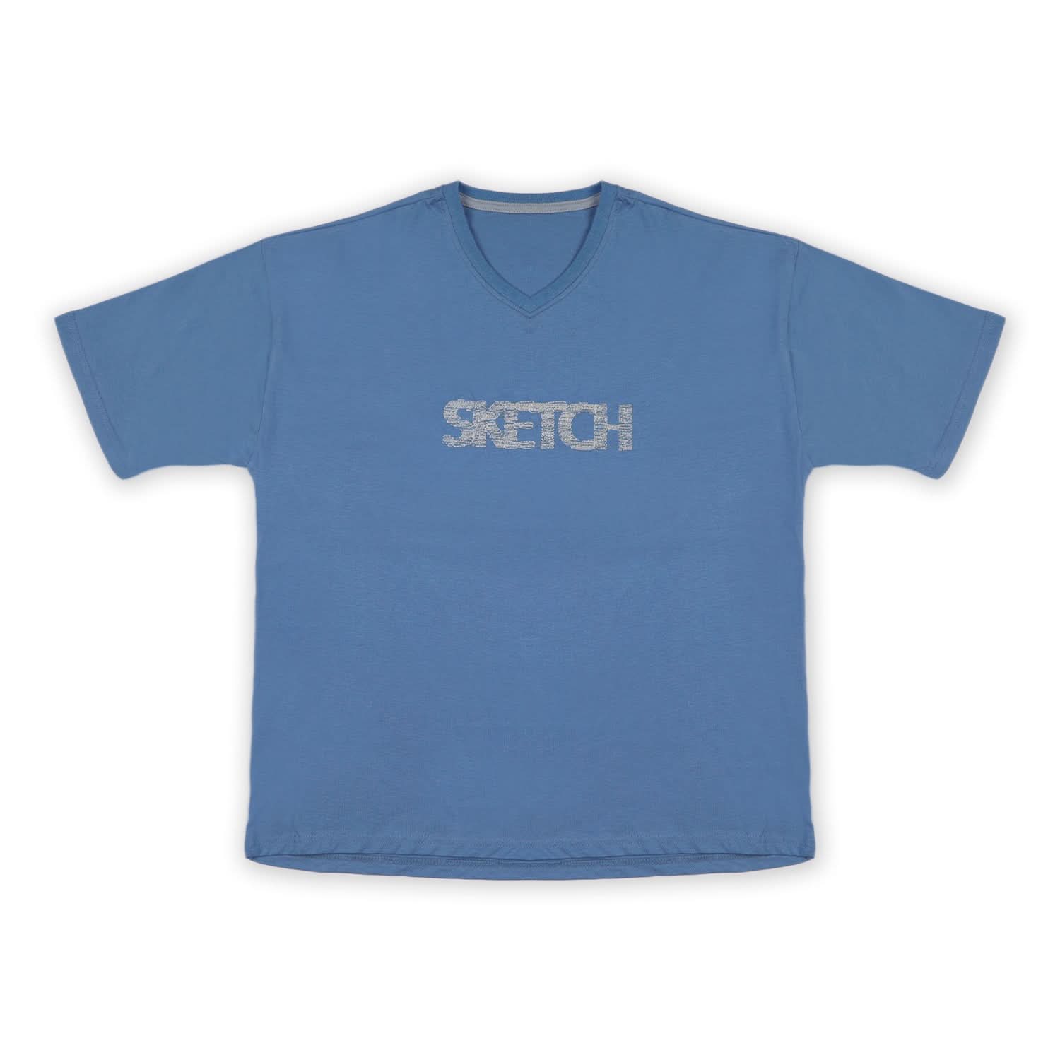 Men's Half Sleeves T-Shirt - Light Blue, Men's T-Shirts & Polos, Chase Value, Chase Value