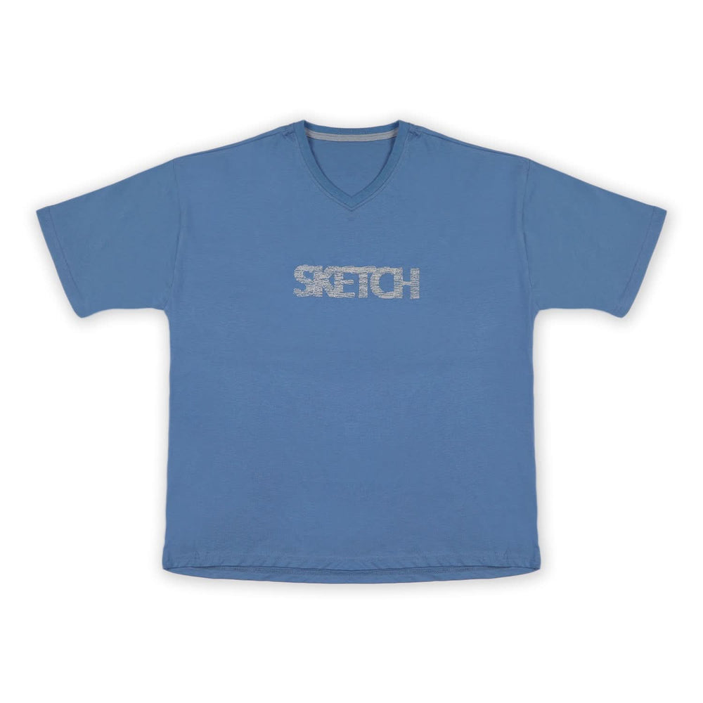 Men's Half Sleeves T-Shirt - Light Blue, Men's T-Shirts & Polos, Chase Value, Chase Value