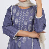 Women's Embroidered Kurti - Light Purple, Women Ready Kurtis, Chase Value, Chase Value