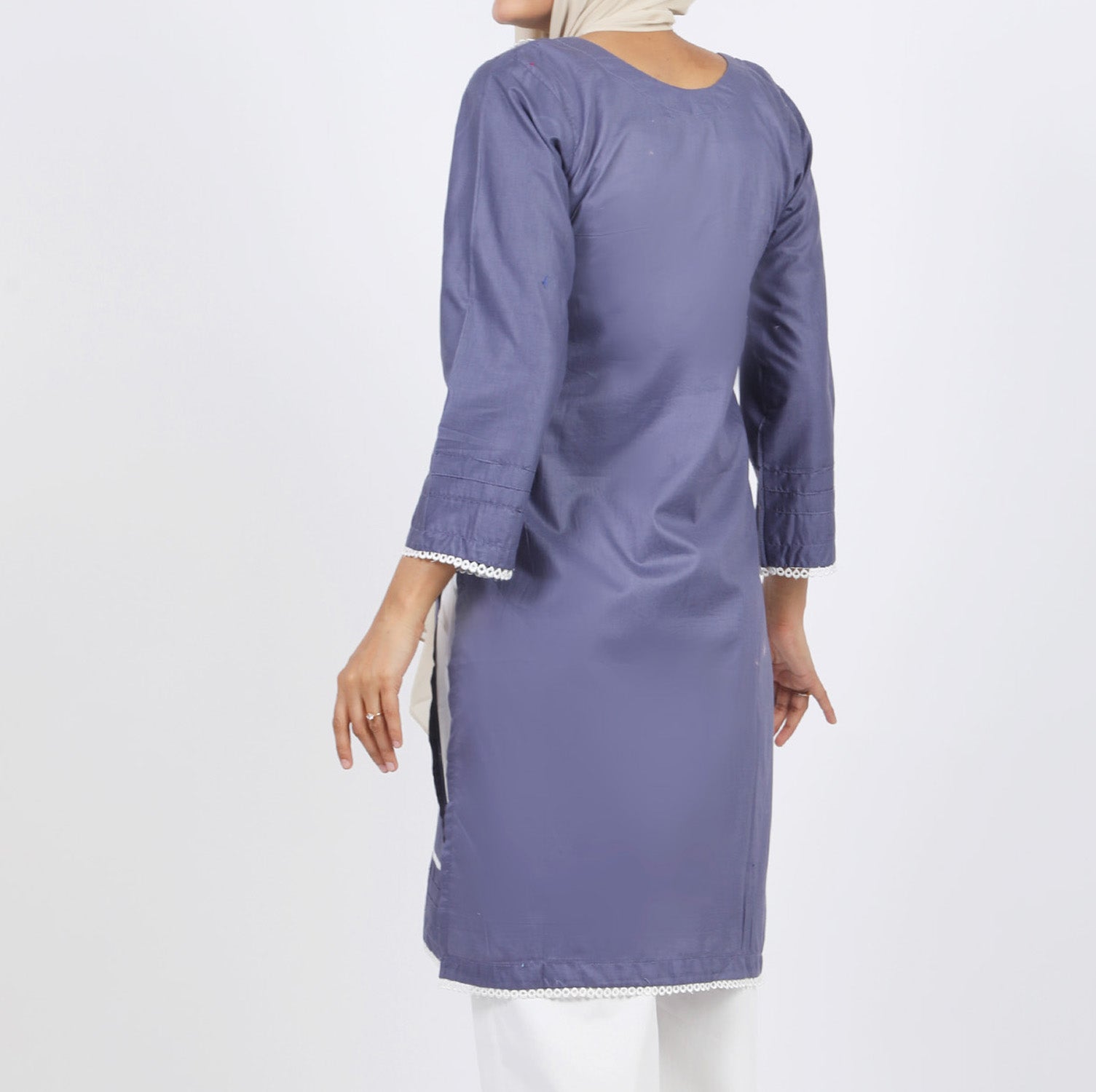 Women's Embroidered Kurti - Light Purple, Women Ready Kurtis, Chase Value, Chase Value