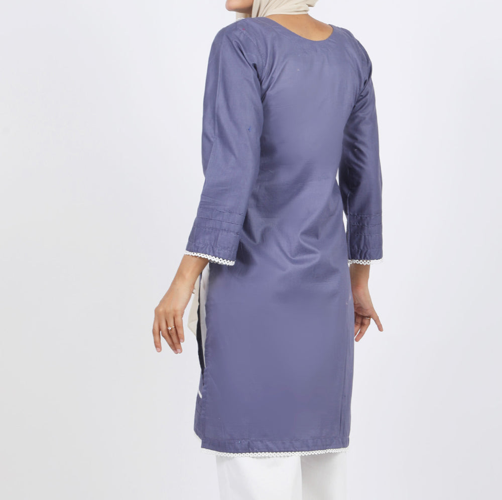 Women's Embroidered Kurti - Light Purple, Women Ready Kurtis, Chase Value, Chase Value