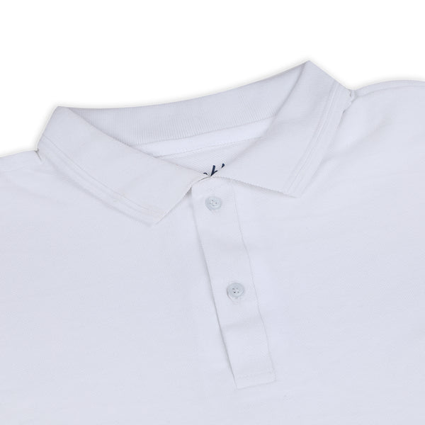 Men's Half Sleeves Polo T-Shirt - White
