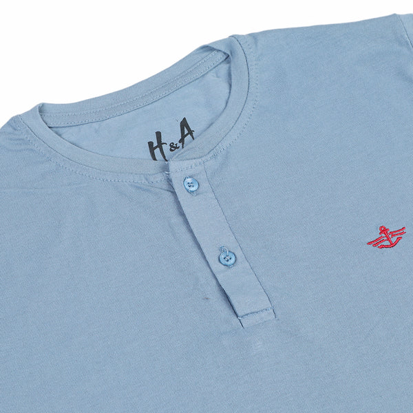 Men's Half sleeves T-Shirt - Sky Blue