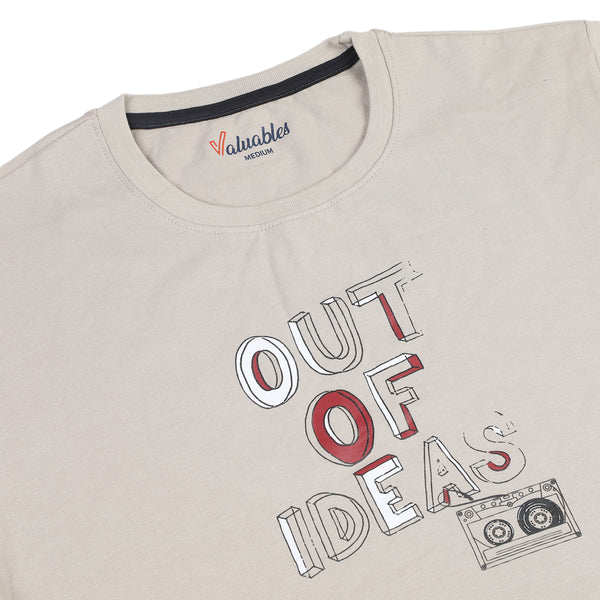 Men's Half Sleeves T-Shirt - Brown