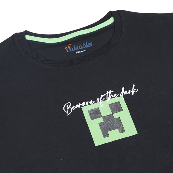 Men's Half Sleeves T-Shirt - Black