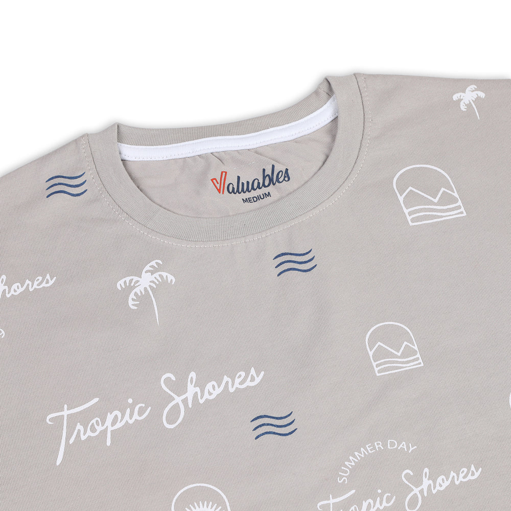 Men's Half Sleeves T-Shirt - Grey, Men's T-Shirts & Polos, Chase Value, Chase Value