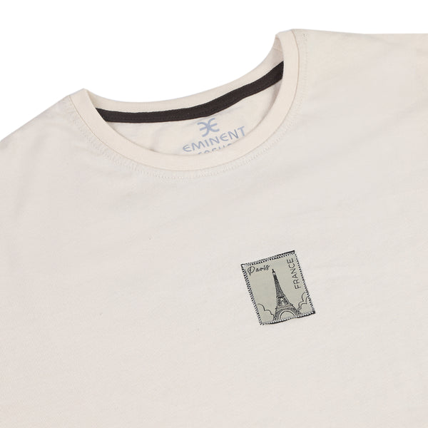 Eminent Men's Round Neck Half Sleeves T-Shirt  - Beige