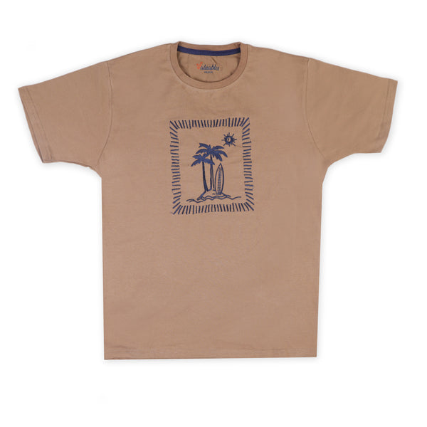 Men's Half Sleeves T-Shirt - Brown