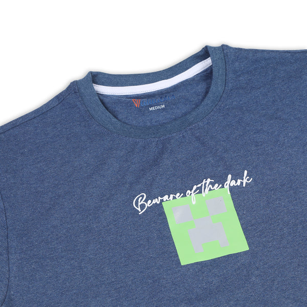 Men's Half Sleeves T-Shirt - Steel Blue