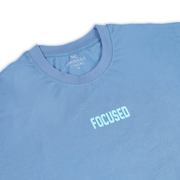 Eminent Men's Round Neck Half Sleeves T-Shirt  - Ash Blue