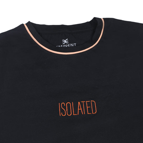 Eminent Men's Printed Half Sleeves T-Shirt - Black
