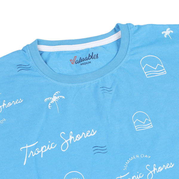 Men's Half Sleeves T-Shirt - Blue