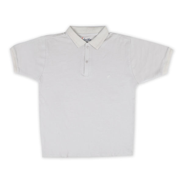 Men's Half Sleeves Polo T-Shirt - Off White