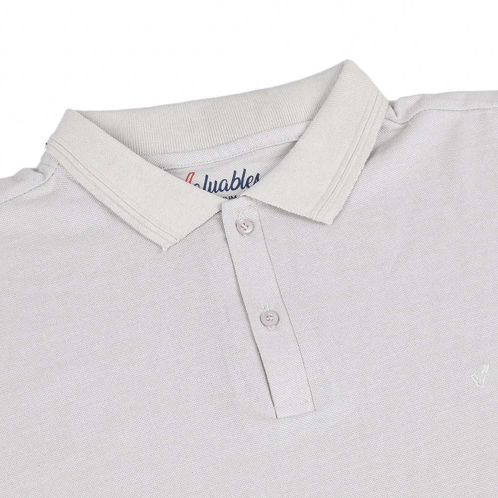 Men's Half Sleeves Polo T-Shirt - Off White, Men's T-Shirts & Polos, Chase Value, Chase Value