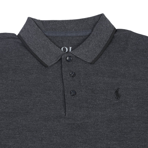 Men's Half Sleeves Polo T-Shirt - Grey