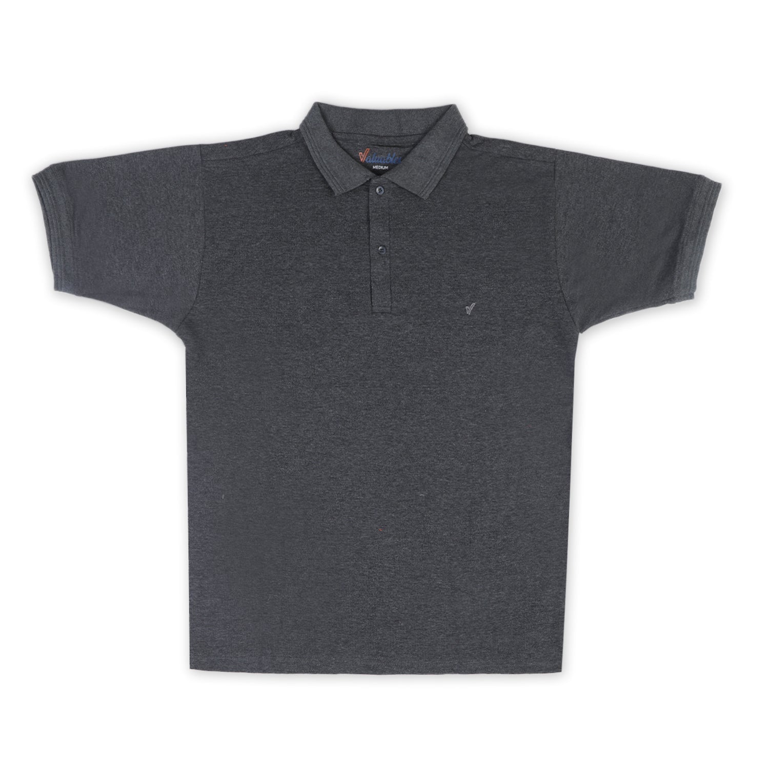 Men's Half Sleeves Polo T-Shirt - Charcoal, Men's T-Shirts & Polos, Chase Value, Chase Value