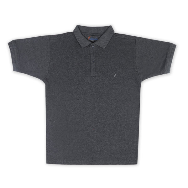 Men's Half Sleeves Polo T-Shirt - Charcoal
