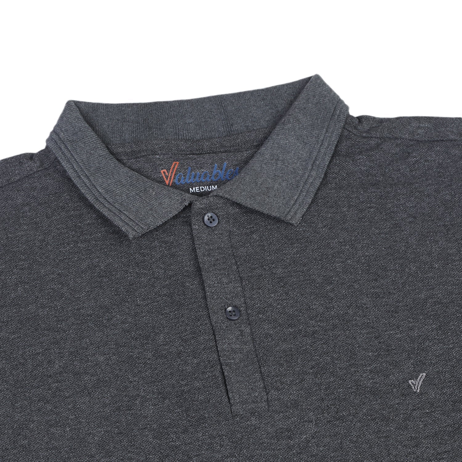 Men's Half Sleeves Polo T-Shirt - Charcoal, Men's T-Shirts & Polos, Chase Value, Chase Value