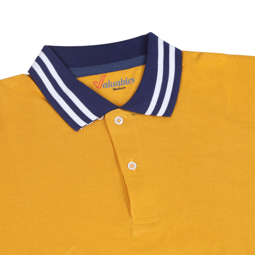 Men's Half sleeves T-Shirt - Mustard, Men's T-Shirts & Polos, Chase Value, Chase Value