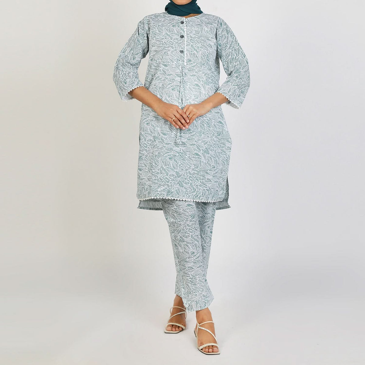 Women's Printed Co-Ords Set - Green, Women Co-Ord Set, Chase Value, Chase Value