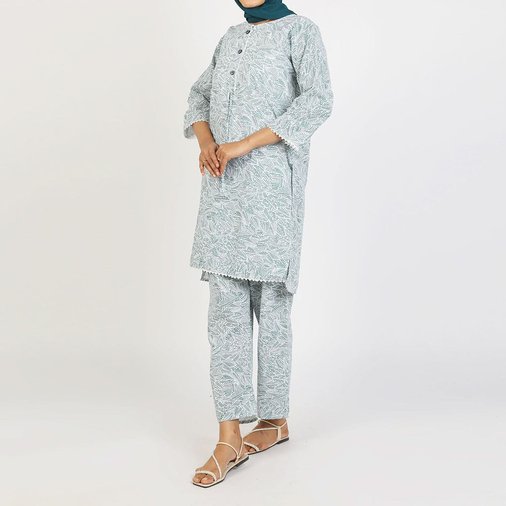 Women's Printed Co-Ords Set - Green, Women Co-Ord Set, Chase Value, Chase Value