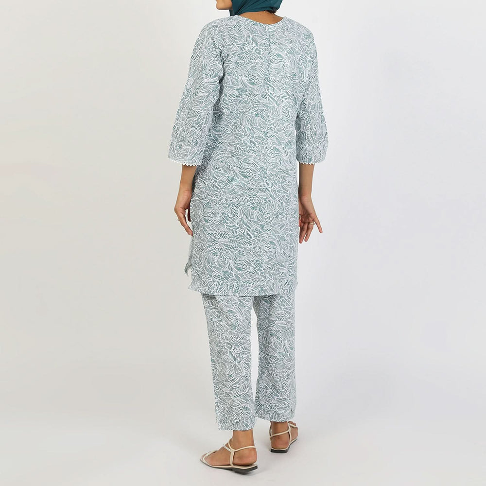 Women's Printed Co-Ords Set - Green, Women Co-Ord Set, Chase Value, Chase Value