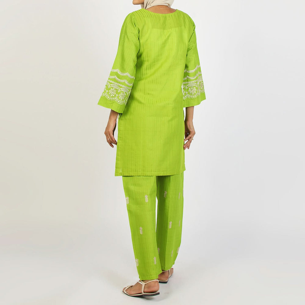 Women's Fancy 2Pcs Suit - Light Green, Women Shalwar Suits, Chase Value, Chase Value