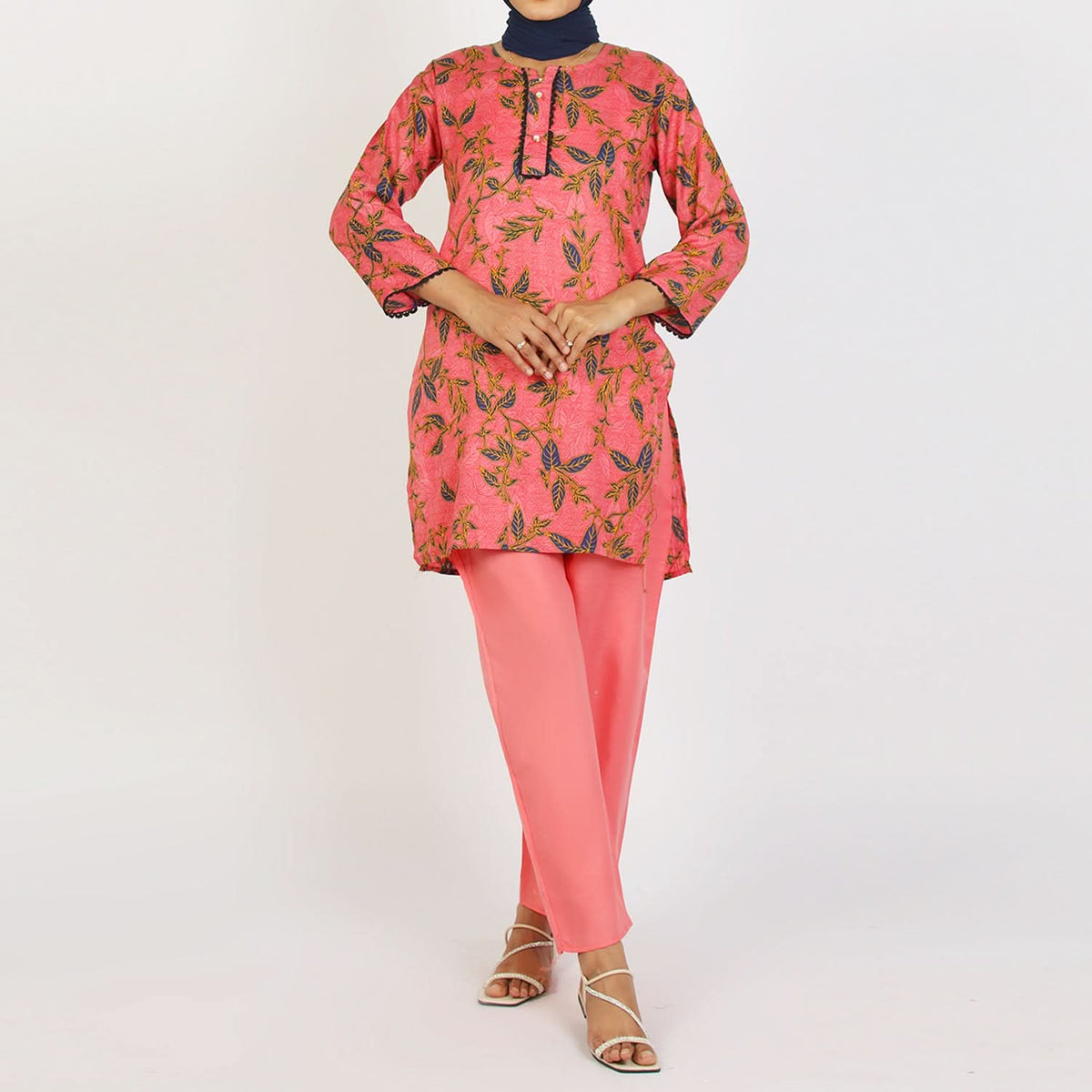 Women's Printed  2Pcs  Suit - Pink, Women Shalwar Suits, Chase Value, Chase Value