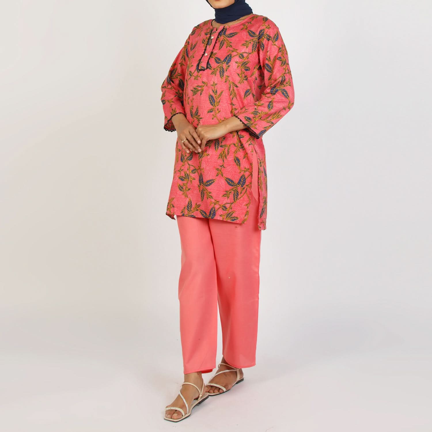 Women's Printed  2Pcs  Suit - Pink, Women Shalwar Suits, Chase Value, Chase Value