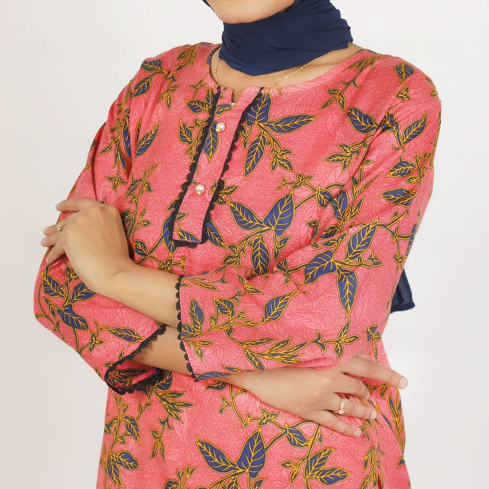 Women's Printed  2Pcs  Suit - Pink, Women Shalwar Suits, Chase Value, Chase Value