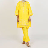 Women's Fancy 2Pcs Suit - Yellow, Women Shalwar Suits, Chase Value, Chase Value