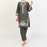 Women's Fancy 2Pcs Suit - Gray, Women Shalwar Suits, Chase Value, Chase Value