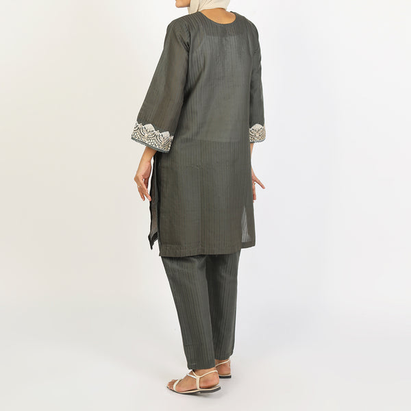 Women's Fancy 2Pcs Suit - Gray