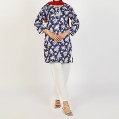 Women's Printed 2Pcs Suit - Blue