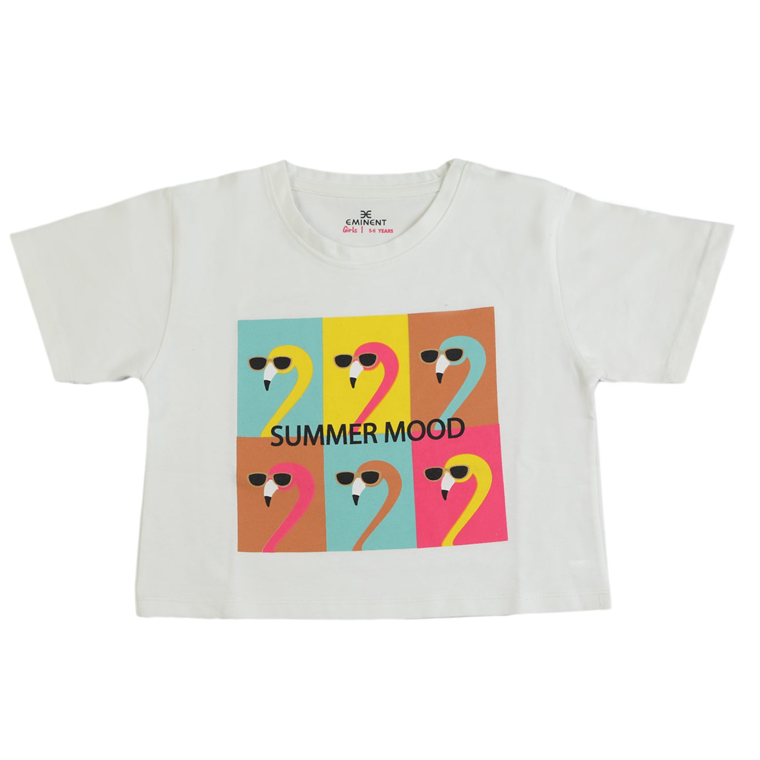 Eminent Girls Half Sleeves T-Shirt - White, Girls T-Shirts, Eminent, Chase Value