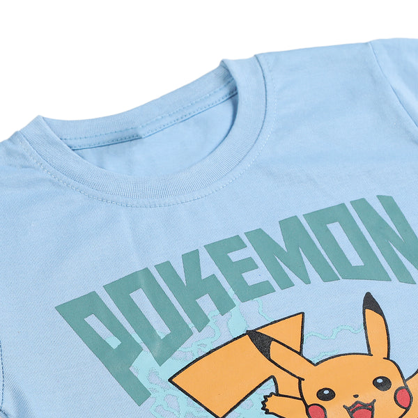 Boys Half Sleeves T-Shirt - Sky Blue