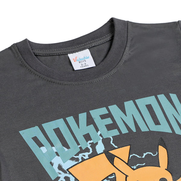 Boys Half Sleeves T-Shirt - Dark Grey