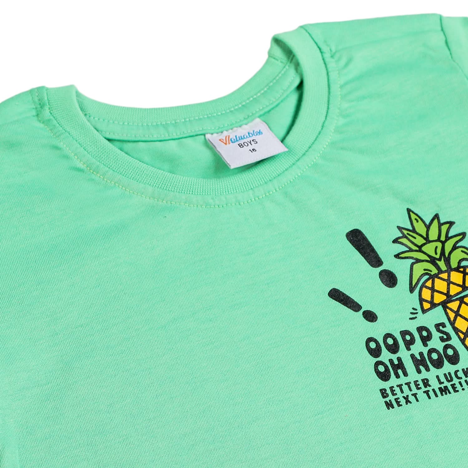 Boys Half Sleeves T-Shirt - Green, Boys T-Shirts, Chase Value, Chase Value