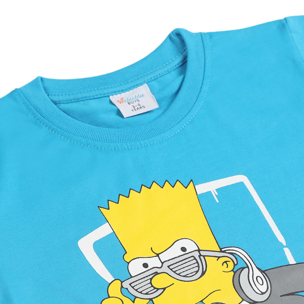 Boys Half Sleeves T-Shirt - Blue, Boys T-Shirts, Chase Value, Chase Value