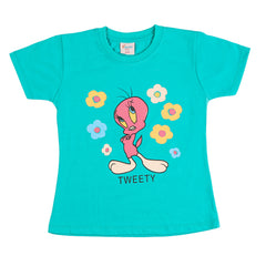 Girls Half Sleeves T-Shirt - Green