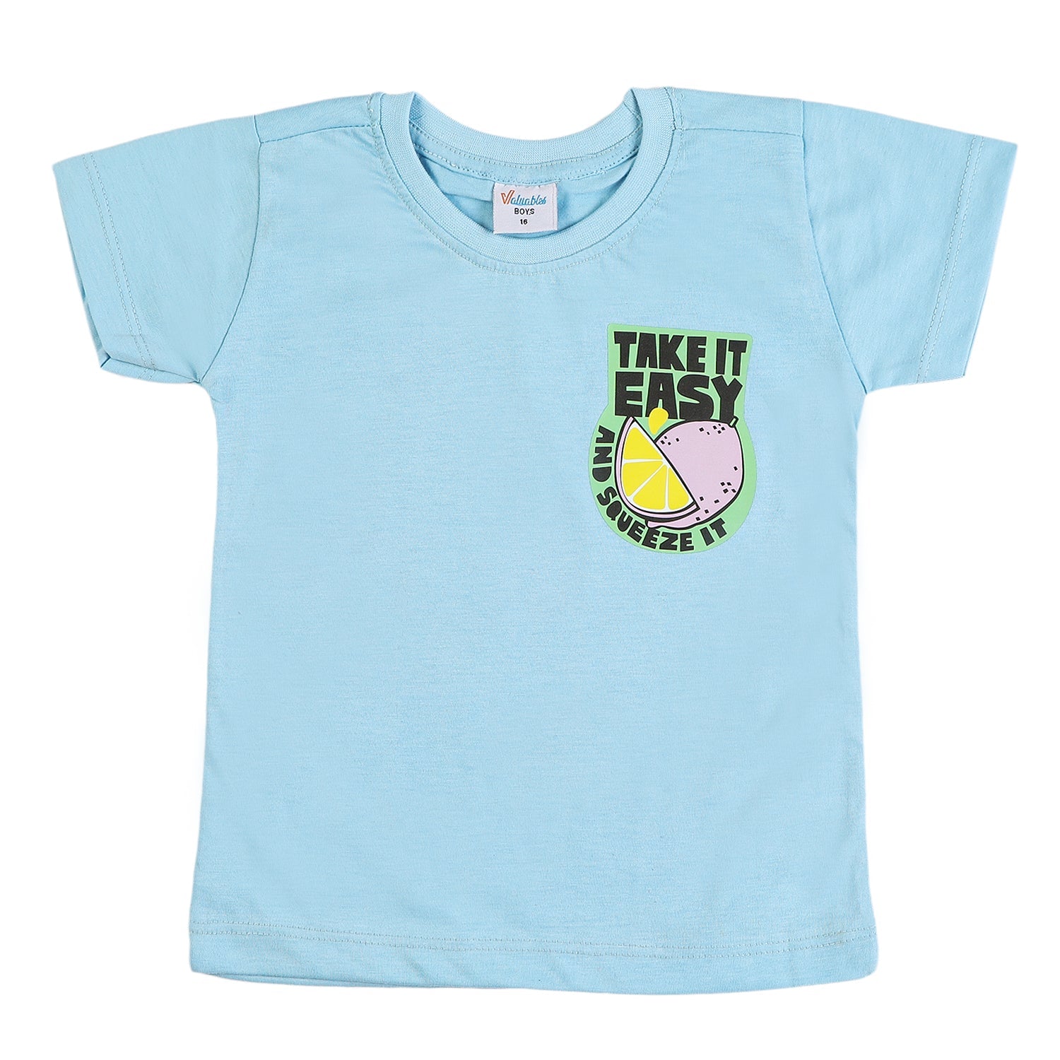 Boys Half Sleeves T-Shirt - Blue, Boys T-Shirts, Chase Value, Chase Value