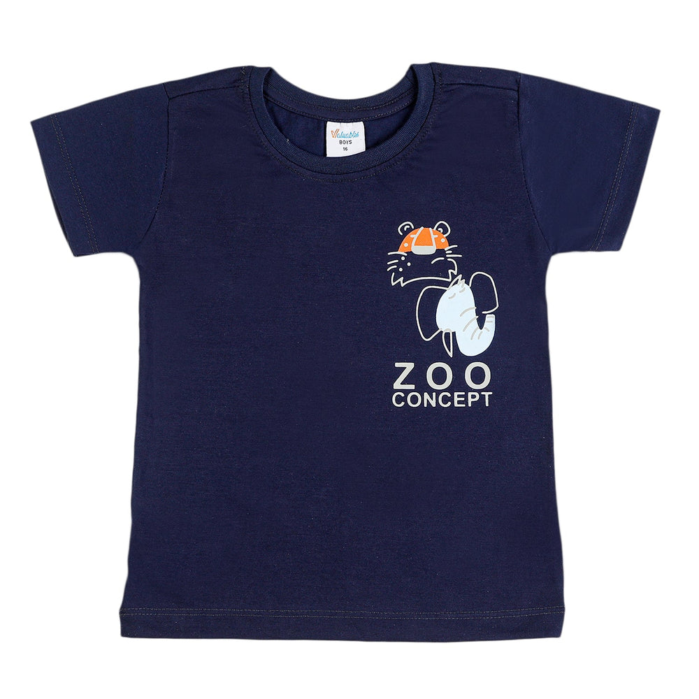 Boys Half Sleeves T-Shirt - Navy Blue, Boys T-Shirts, Chase Value, Chase Value
