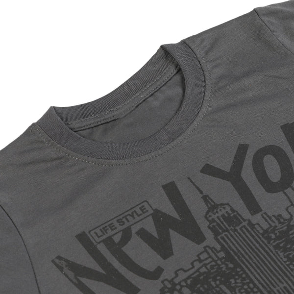 Boys Half Sleeves T-Shirt - Dark Grey