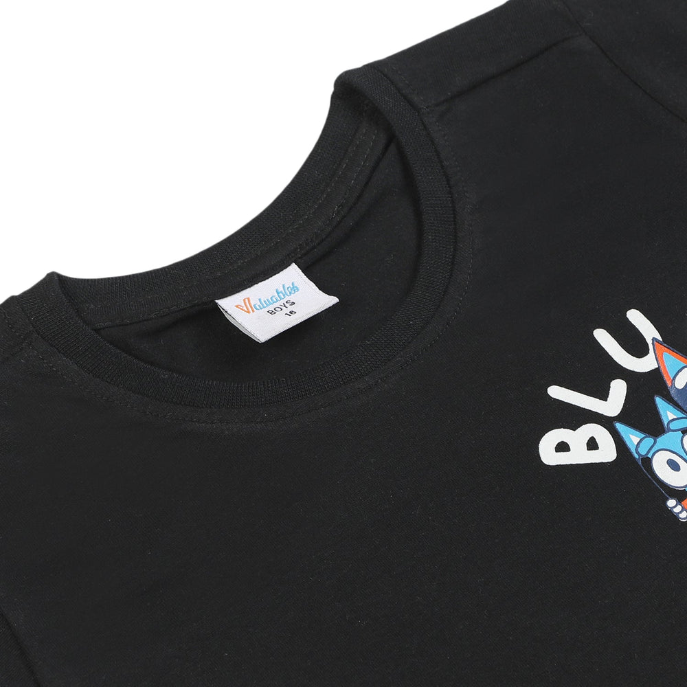 Boys Half Sleeves T-Shirt - Black, Boys T-Shirts, Chase Value, Chase Value